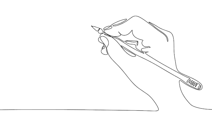 Vecteur stylo au crayon dessine silhouette vecteur une ligne continue vecteur ligne art contour illustration