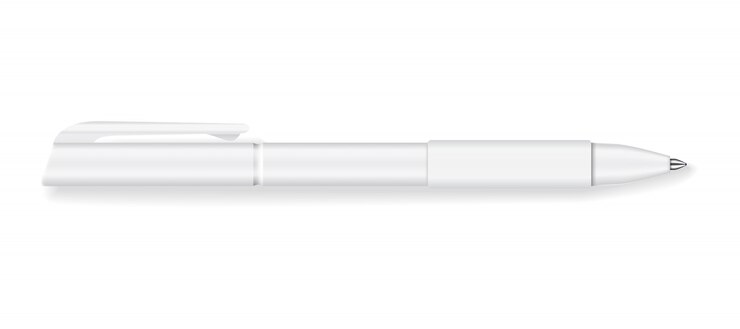 Stylo d'écriture réaliste isolé