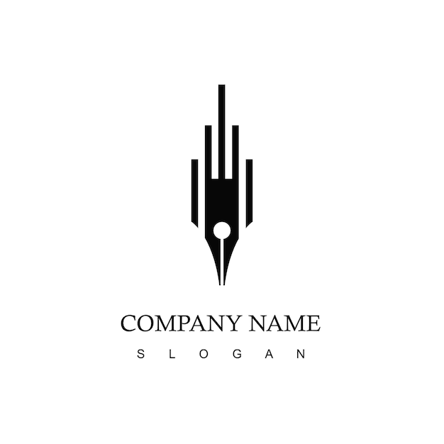 Vecteur stylo logo business company symbole