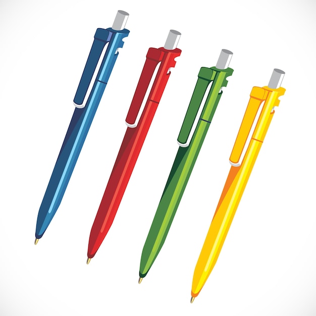 Vecteur stylos en plastique