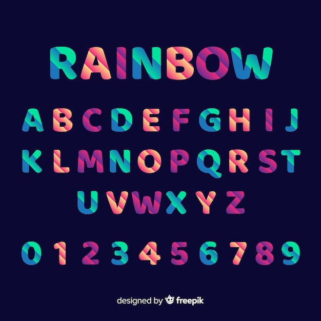 Stytle dégradé modèle alphabet décoratif