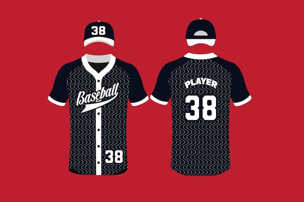 Vecteur sublimation de maillots de baseball personnalisés