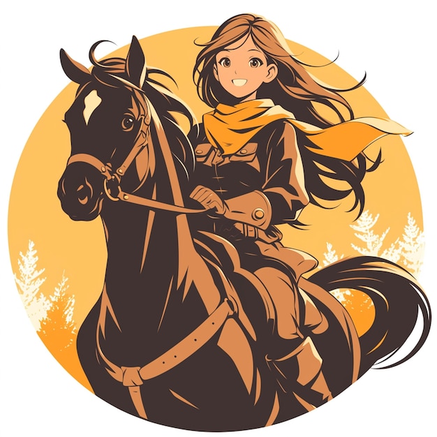 Une Suédoise est à cheval.