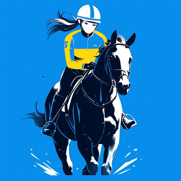 Une Suédoise est à cheval.