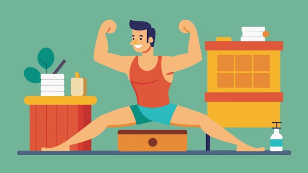Suggérant le sauna comme un moyen d'améliorer la flexibilité, un entraîneur de fitness encourage ses clients à