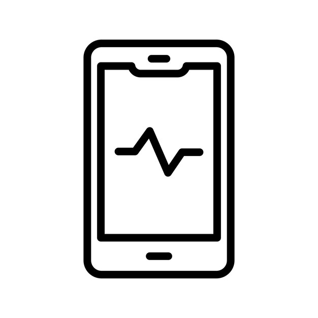 Suivi Des Battements De Cœur Sur L'icône Mobile