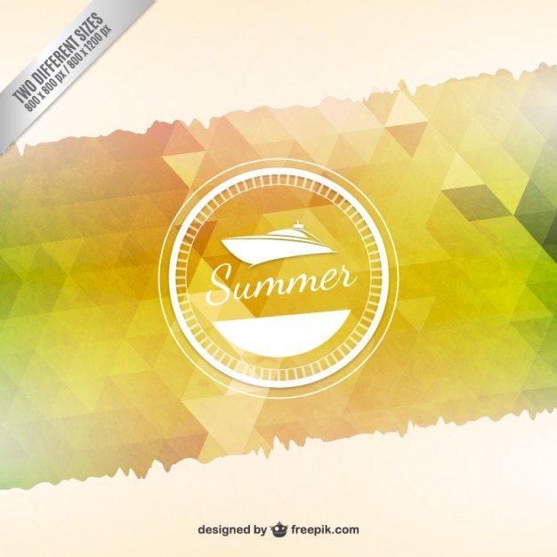 Vecteur summer background dans le style polygonale