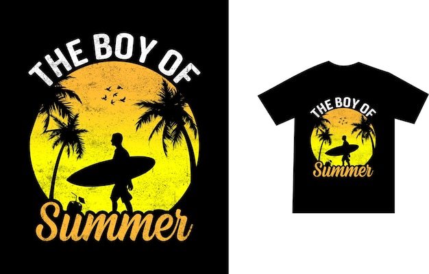 Summer Party Tshirt Design Surf Backgroud Ou Summer Beach Rétro Vintage