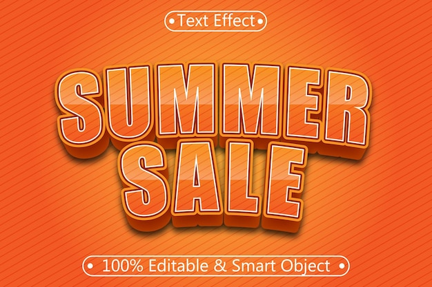 Summer Sale Modifiable 3 Dimensions Emboss Style Moderne