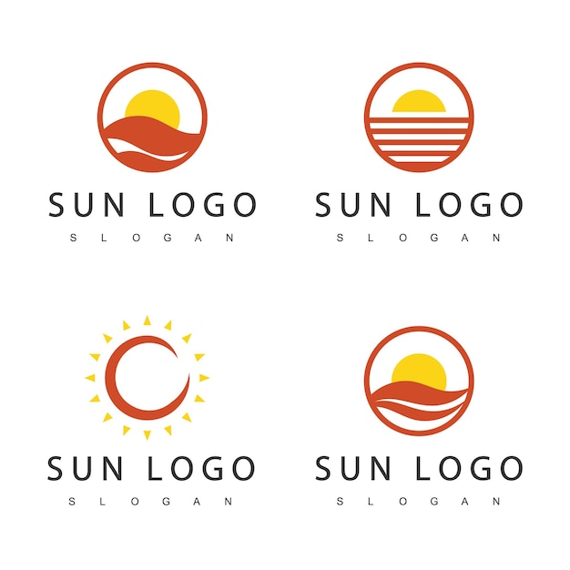 Sun Logo Design Bundle Icône De Soleil