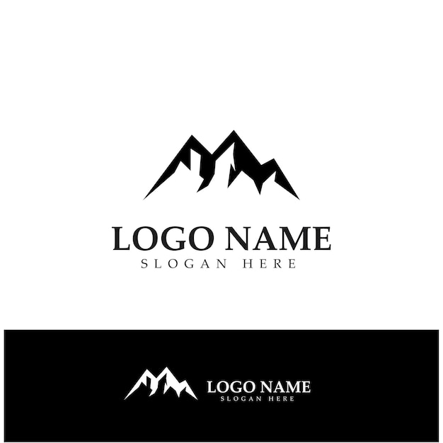 Sun Mountain Logo Icon Design Illustration Stock