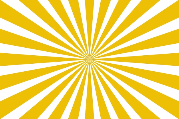Sunburst jaune moderne abstrait rayons de soleil vector illustration