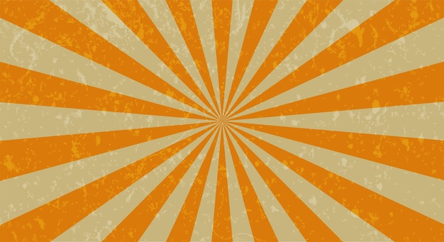 Sunburst ou sunburst arrière-plan rétro rayons rayons