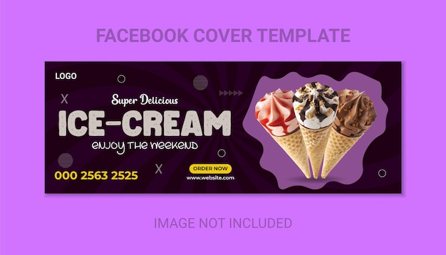 Super Delicious Cupcake Banner Et Modèle De Couverture Facebook