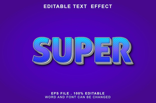 Super Effet De Texte Modifiable