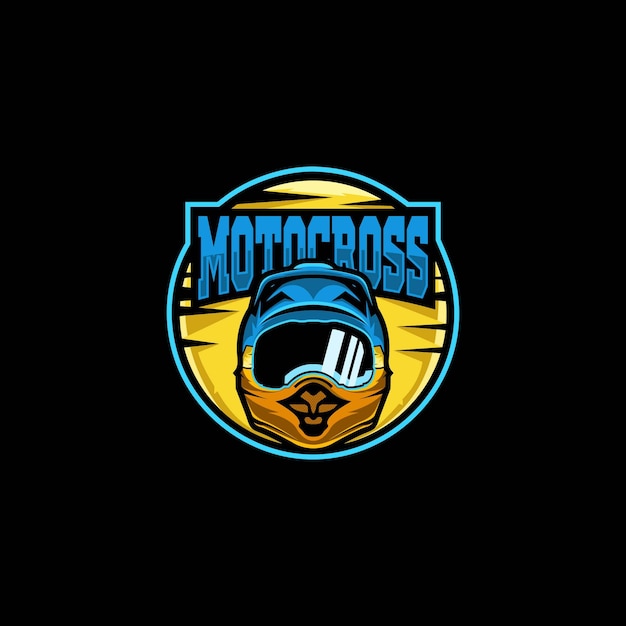 Super mascotte casque de motocross logo premium