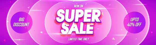 Super Sale Social Media Banner Design.