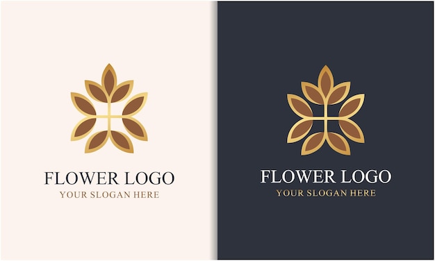 Vecteur superbe fleur logo beauté