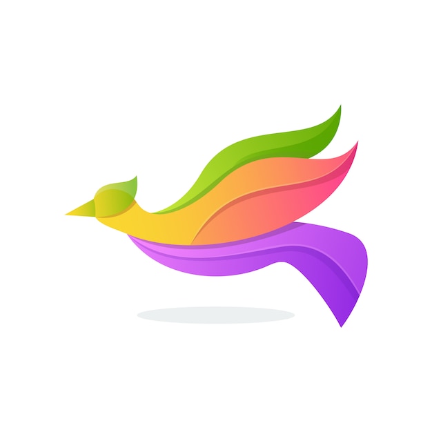 Superbe Logo D'oiseau Coloré