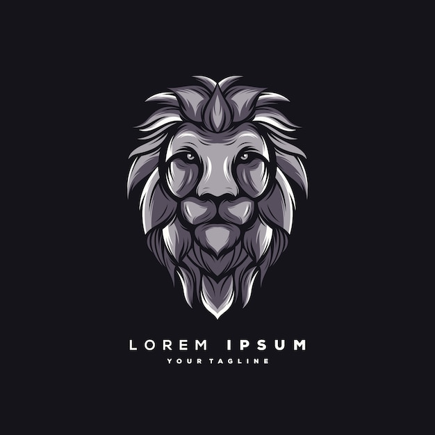 Superbe logo tête de lion