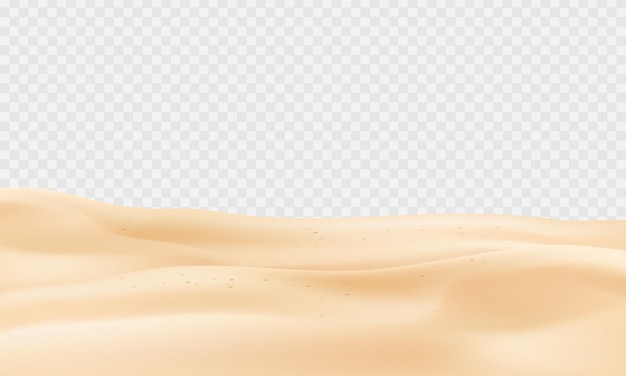 Surface de sable de littoral de plage réaliste de vecteur