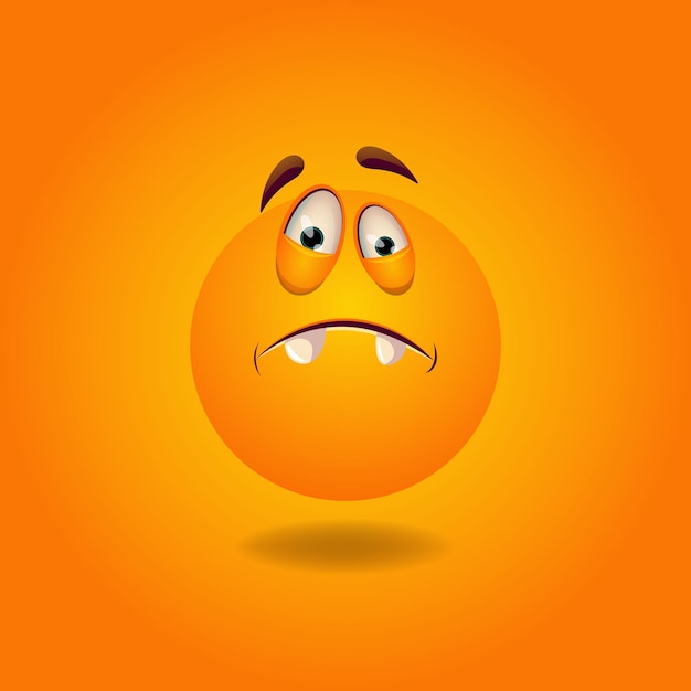 Surpris confus effrayé étrange perplexe Sourire ou Emoji Émotions élément de conception