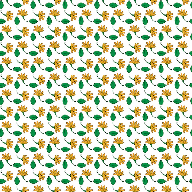 Susan Aux Yeux Noirsflower & Leaf Seamless Pattern Design