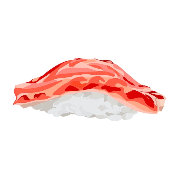 Sushi Au Crabe Illustration Vectorielle Dessinés à La Main