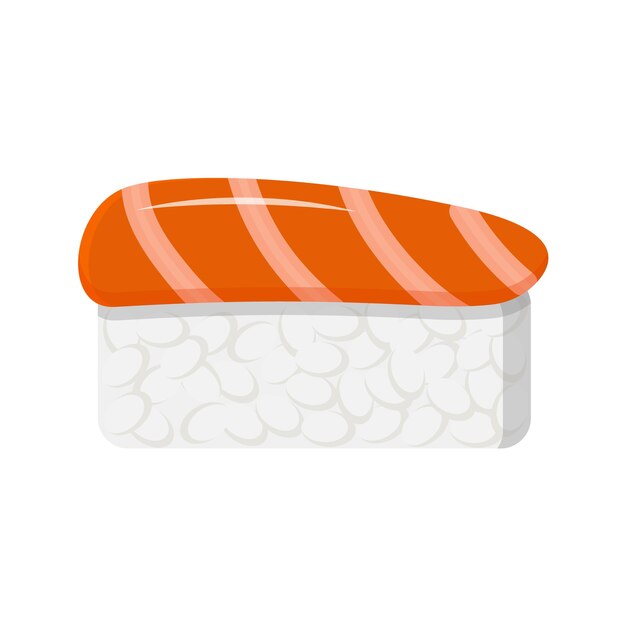 Sushi Fruits De Mer Japonais Avec Du Riz Illustration De Nigiri De Cuisine Asiatique Vecteur Isolé