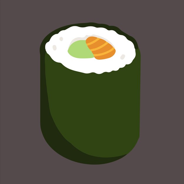 Vecteur sushi onigiri icône d'illustration de nourriture japonaise logo wasabi umeboshi bento vector eps jpg