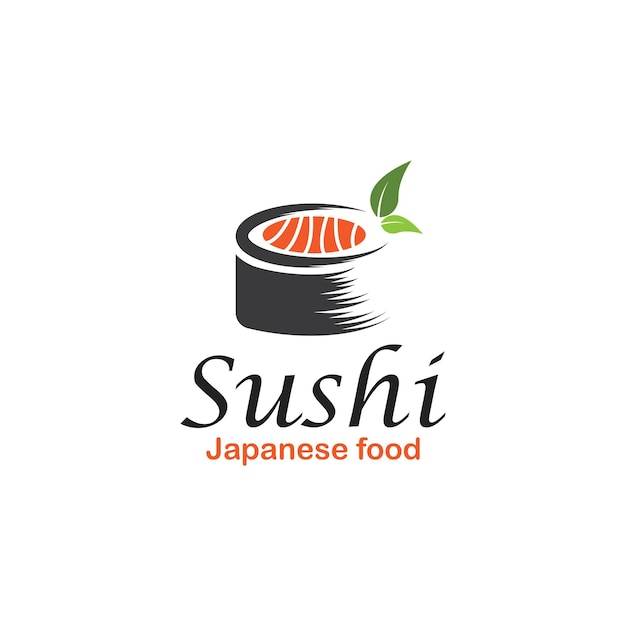 Sushi Et Petits Pains Avec Bar à Baguettes Ou Modèle De Logo Vectoriel De Restaurant