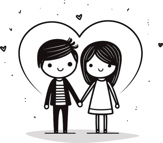 Vecteur sweetheart moments vectorized couples voyage d'amour capricieux vecteurs illustrés