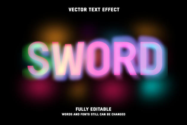 Sword Blur Effet De Texte Modifiable