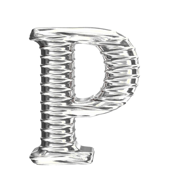 Le Symbole 3d En Argent Lettre P