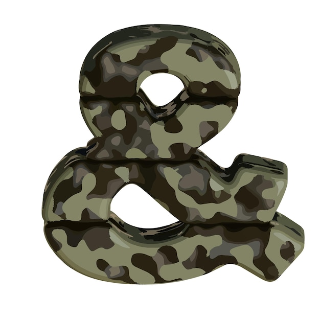 Symbole 3d En Camouflage Marron