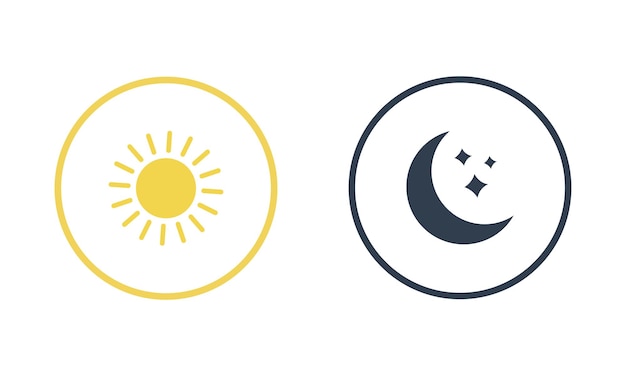 Symbole Am Et Pm Icône Du Matin Et De La Nuit Soleil Et Lune Illustration Vectorielle