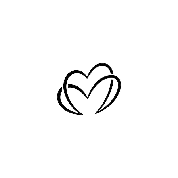 Le Symbole De L'amour Est Une Icône à Vecteur Plat.