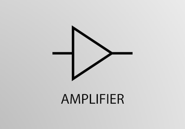 Symbole de l'amplificateur, conception de symboles vectoriels. Symboles d'ingénierie.