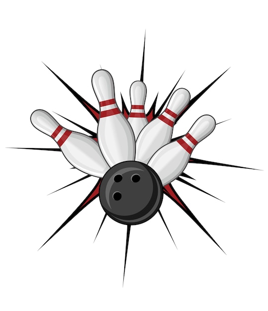 Vecteur symbole de bowling