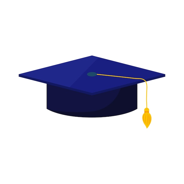 Symbole de chapeau de graduation de vecteur de conception d'illustration d'éducation