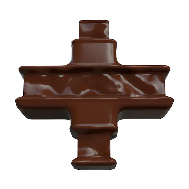 Symbole en chocolat 3d