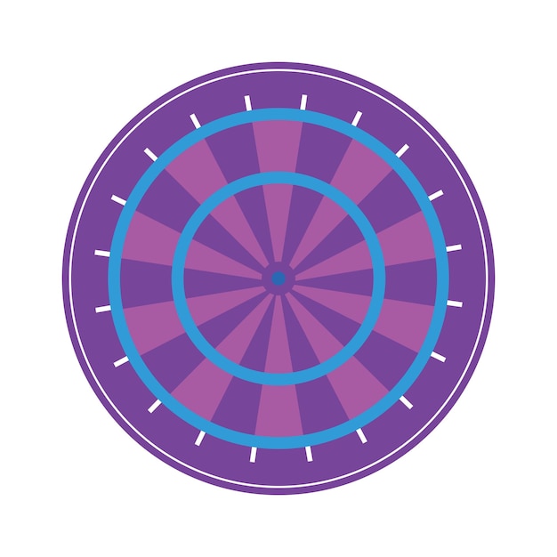 Vecteur symbole de cible du cercle icône d'illustration vectorielle conception graphique dartboard dans la couleur violette