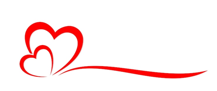 Vecteur le symbole d'un cœur stylisé rouge