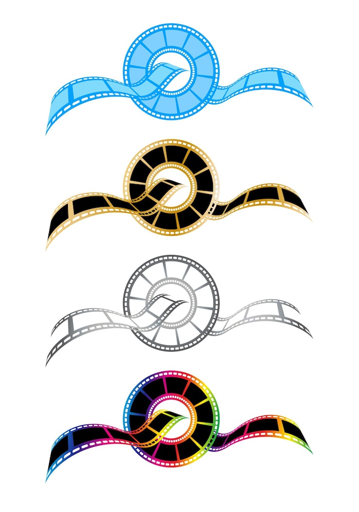 Vecteur symbole de concept de bande de film vectoriel
