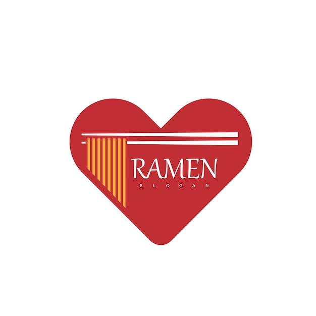 Symbole De Conception De Logo Alimentaire Nouilles Ramen