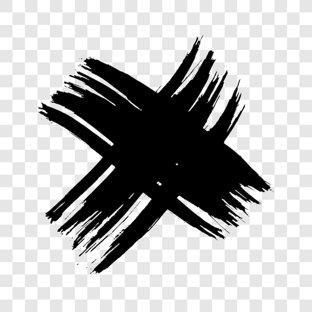 Symbole Croix Brosse Noire