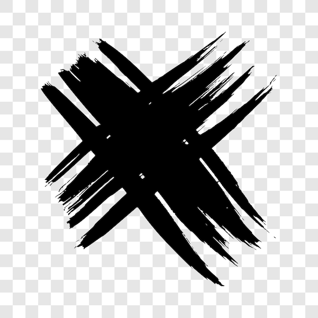 Symbole De Croix Dessiné à La Main Noire