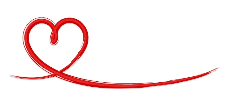 Vecteur le symbole du cœur rouge stylisé