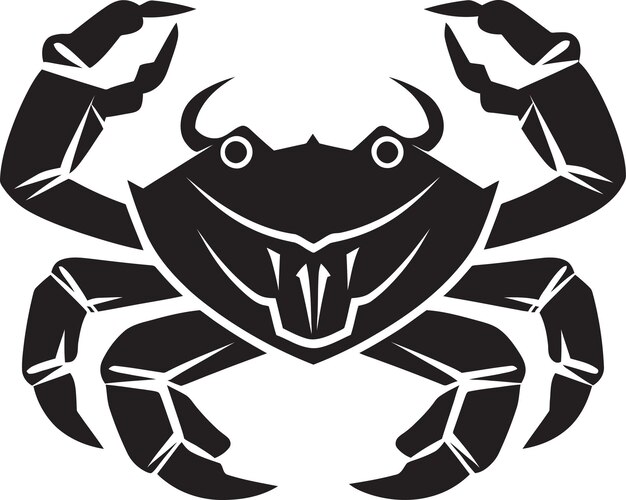 Vecteur le symbole du crabe vecteur du défenseur du crabe vecteur du défenseur du crabe