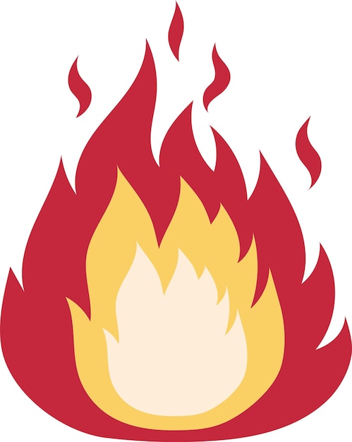 Symbole du logo de l'élément de feu Illustration vectorielle